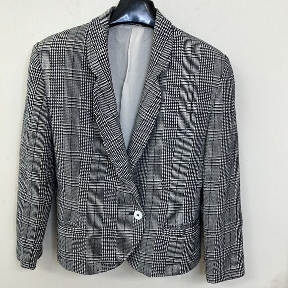 Accento Jackets & Blazers - Accento Marzotto Italy Plaid Check 100% Pure Virgin Wool Blazer Sz 10